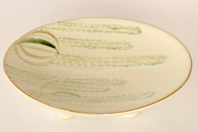 Large Oval Serving Platter On Feet
